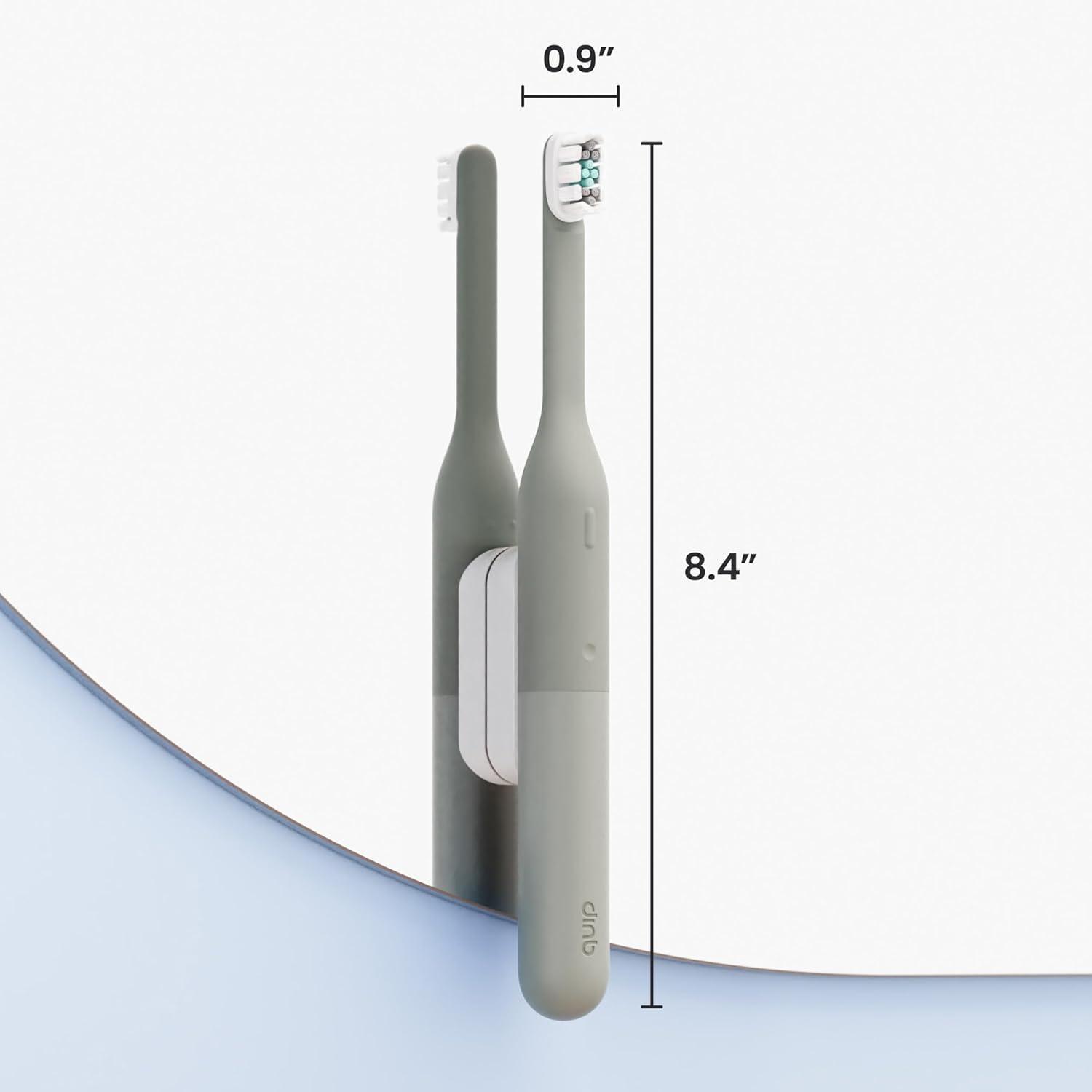 image:imageQuip Ultra Lite Sonic Electric Toothbrush Slim Lightweight Design 3 Brushing Modes 15X More Plaque Removal Pressure Sensor amp 30Day Battery Meadow