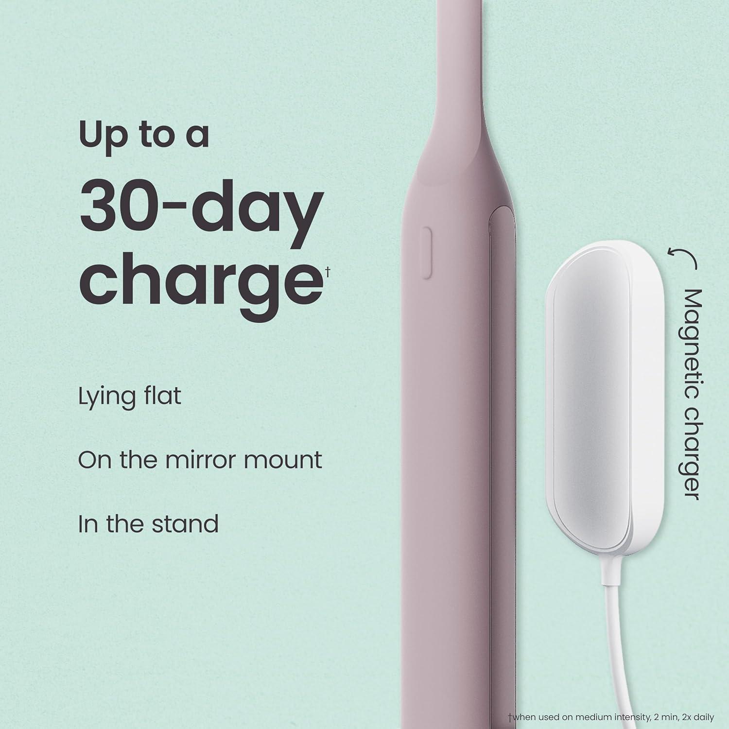 image:imageQuip Ultra Next Generation Smart Toothbrush Timed Electric Toothbrush with Case Replaceable Brush Head Soft Bristles Silicone Handle 30Day Battery Life Travel Toothbrush EclipseDusk Plum
