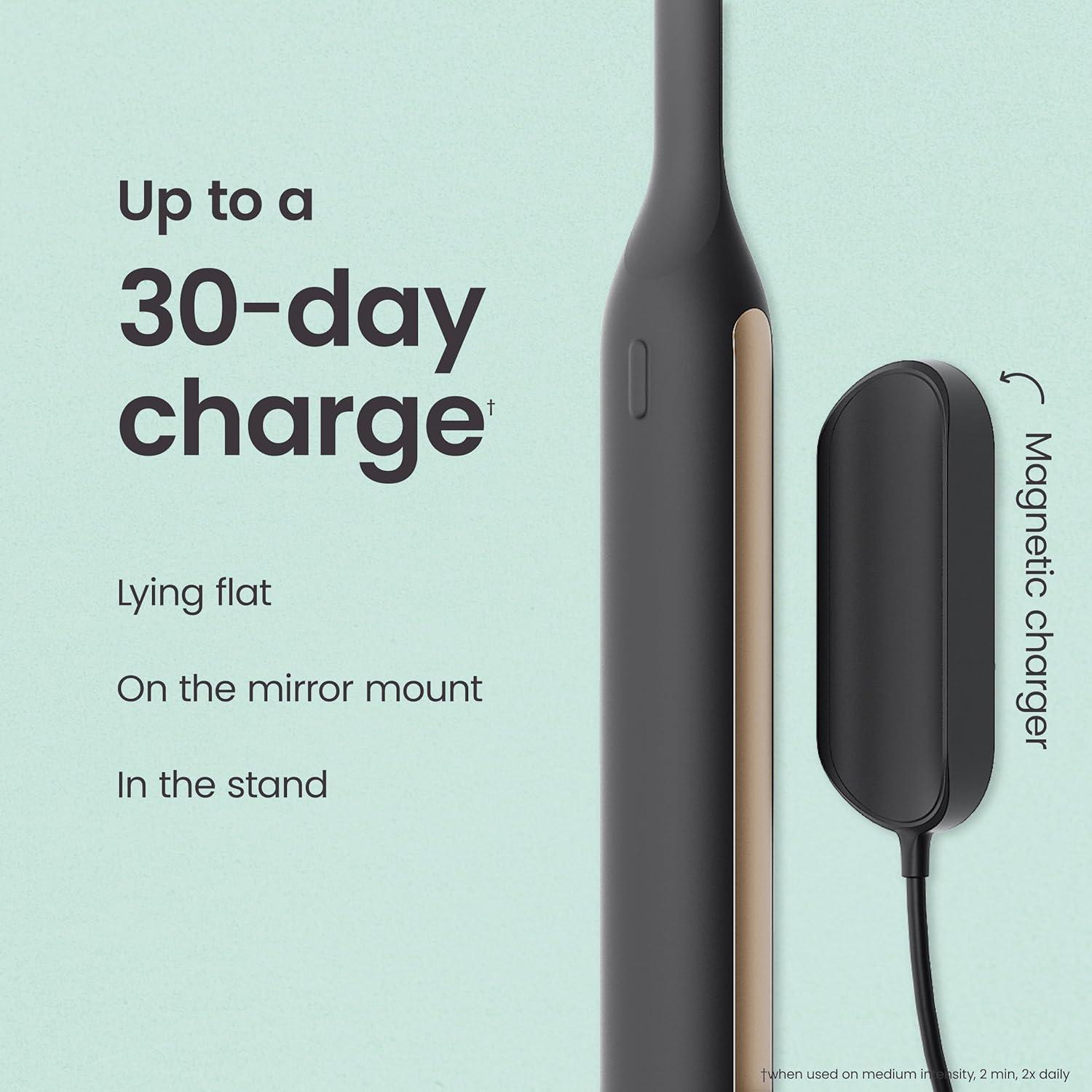 image:imageQuip Ultra Next Generation Smart Toothbrush Timed Electric Toothbrush with Case Replaceable Brush Head Soft Bristles Silicone Handle 30Day Battery Life Travel Toothbrush EclipseEclipse