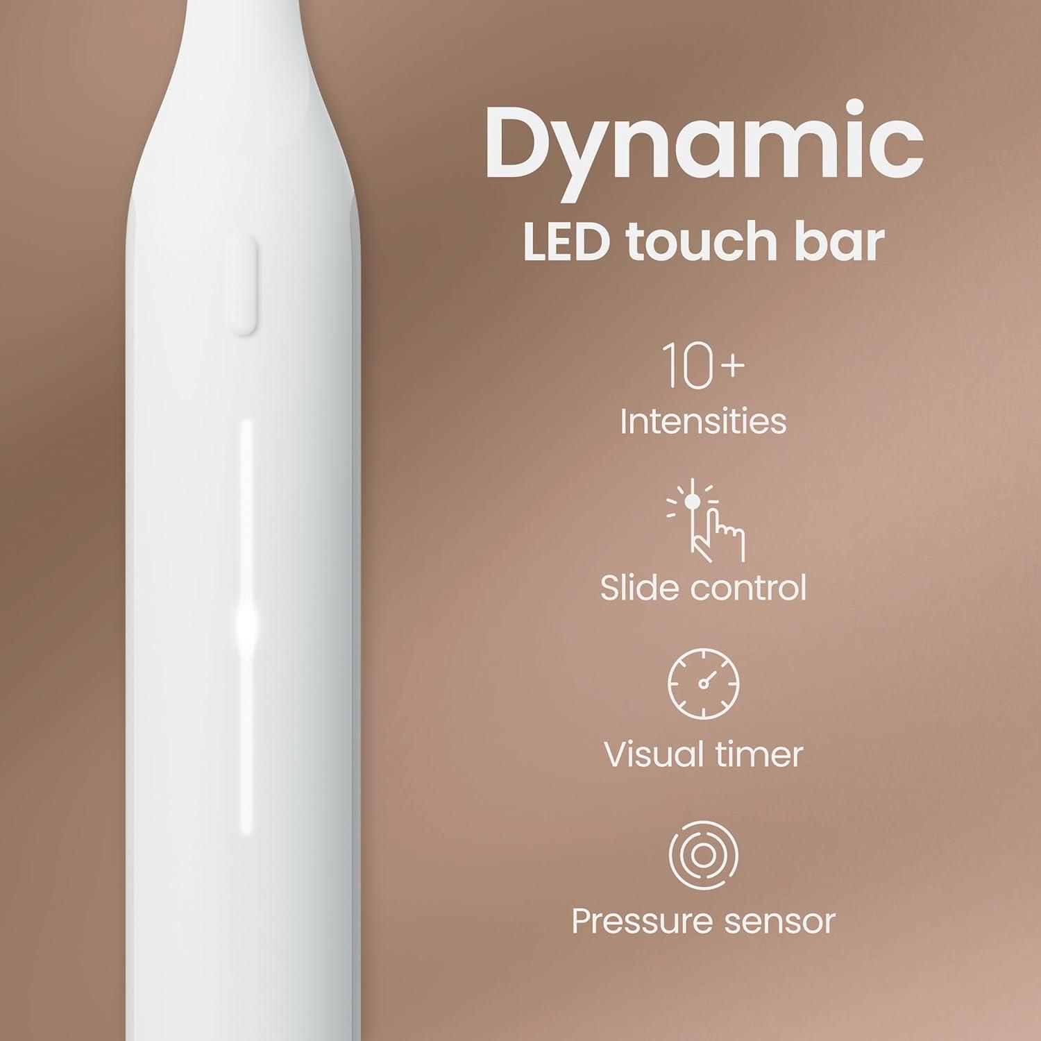 image:imageQuip Ultra Next Generation Smart Toothbrush Timed Electric Toothbrush with Case Replaceable Brush Head Soft Bristles Silicone Handle 30Day Battery Life Travel Toothbrush EclipseStone White