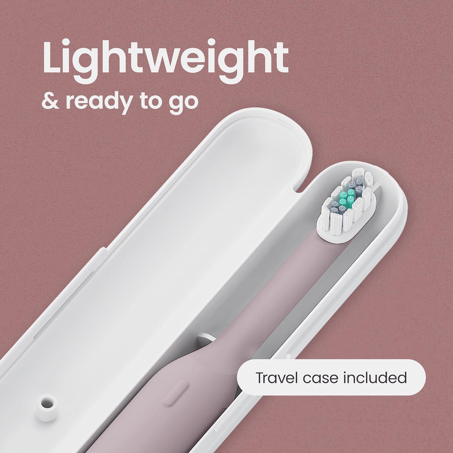 image:imageQuip Ultra Next Generation Smart Toothbrush Timed Electric Toothbrush with Case Replaceable Brush Head Soft Bristles Silicone Handle 30Day Battery Life Travel Toothbrush EclipseDusk Plum