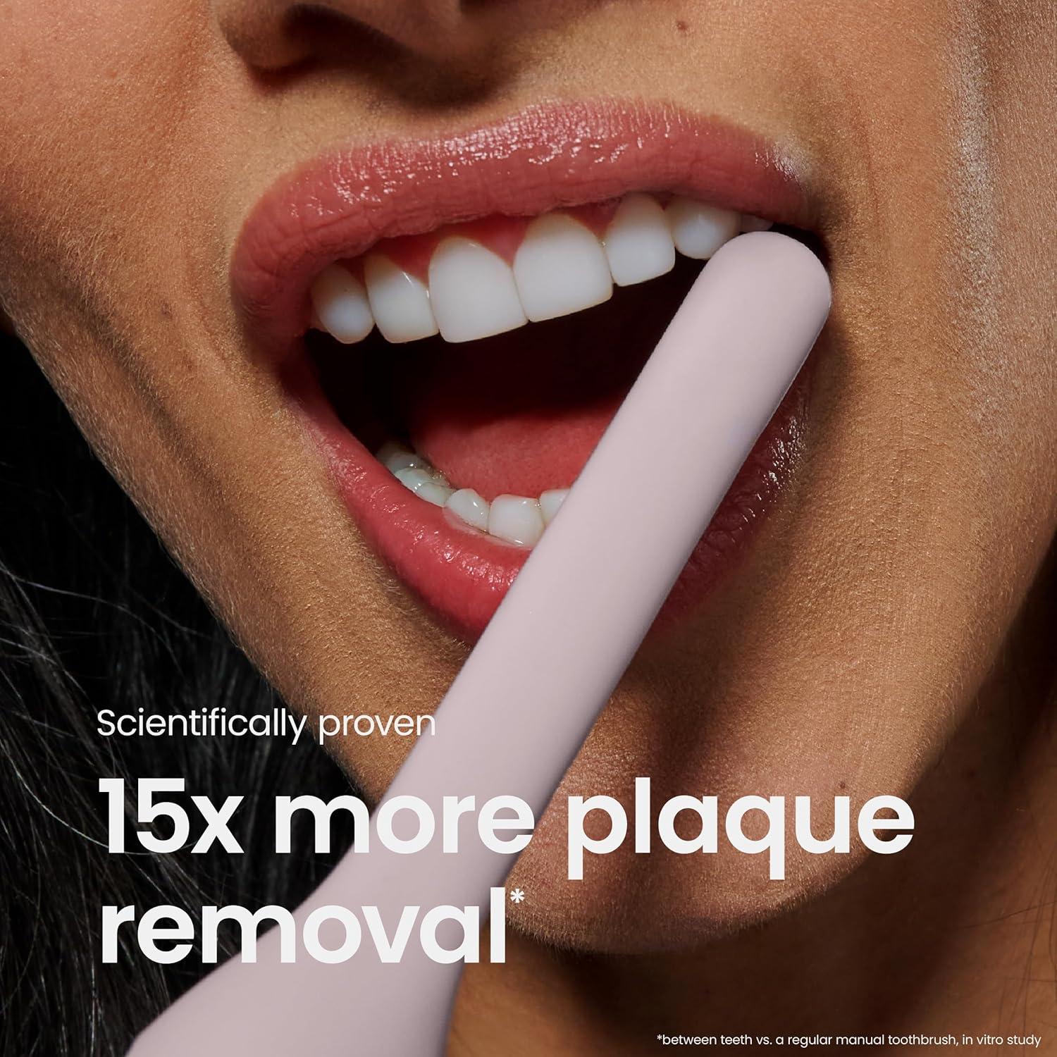 image:imageQuip Ultra Next Generation Smart Toothbrush Timed Electric Toothbrush with Case Replaceable Brush Head Soft Bristles Silicone Handle 30Day Battery Life Travel Toothbrush EclipseDusk Plum