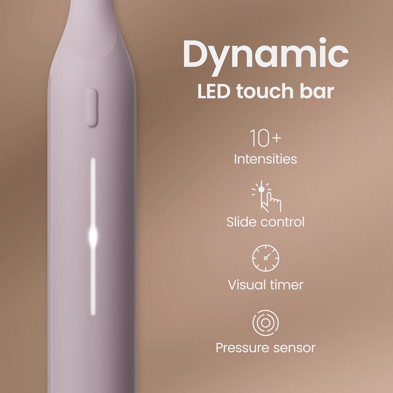 image:imageQuip Ultra Next Generation Smart Toothbrush Timed Electric Toothbrush with Case Replaceable Brush Head Soft Bristles Silicone Handle 30Day Battery Life Travel Toothbrush EclipseDusk Plum