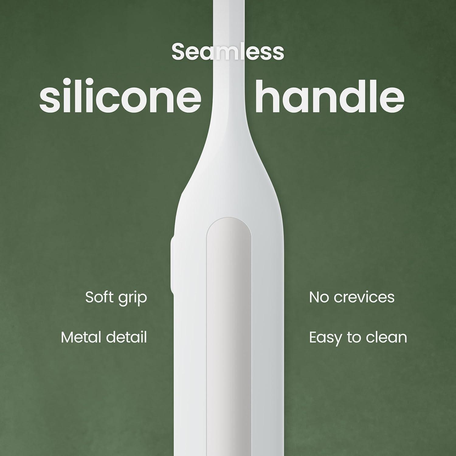 image:imageQuip Ultra Next Generation Smart Toothbrush Timed Electric Toothbrush with Case Replaceable Brush Head Soft Bristles Silicone Handle 30Day Battery Life Travel Toothbrush EclipseStone White