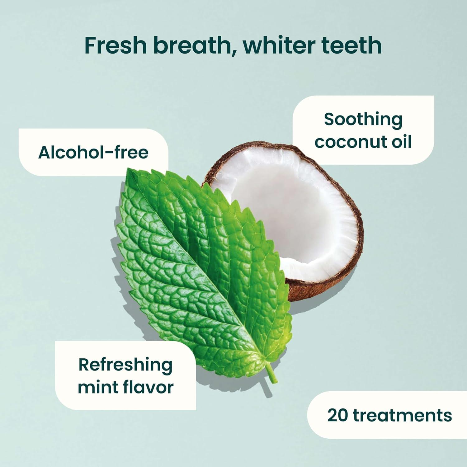 image:imagequip Rapid Dissolvable Teeth Whitening Strips 8 Hydrogen Peroxide 3X Whiter After 1st Use FastActing 15Min Results Mint with Coconut Oil 40 Strips 20 Treatments
