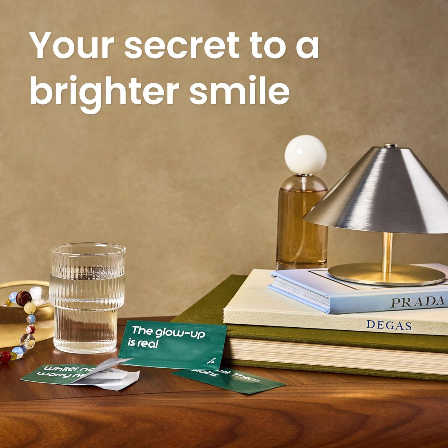 image:imagequip Rapid Dissolvable Teeth Whitening Strips 8 Hydrogen Peroxide 3X Whiter After 1st Use FastActing 15Min Results Mint with Coconut Oil 40 Strips 20 Treatments