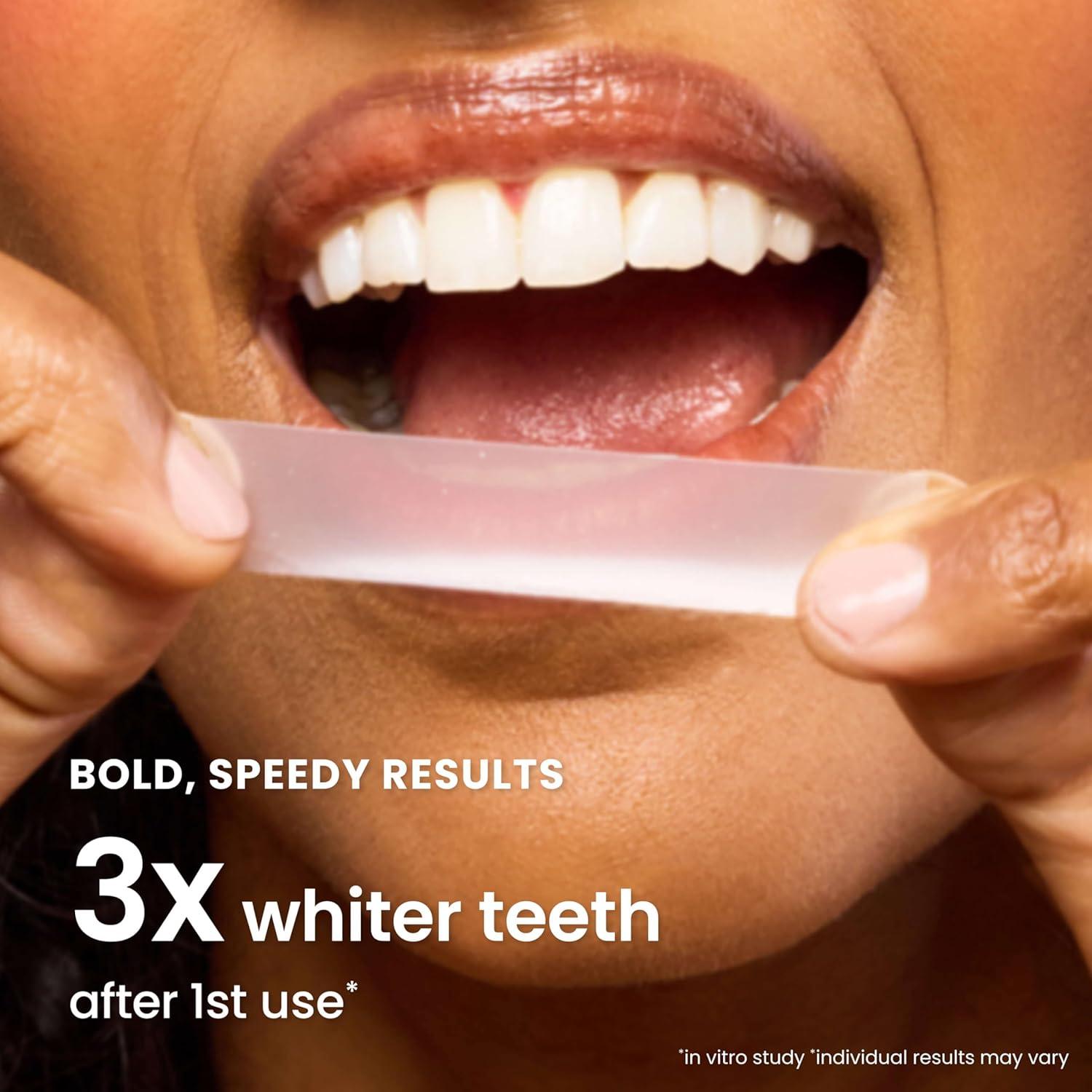 image:imagequip Rapid Dissolvable Teeth Whitening Strips 8 Hydrogen Peroxide 3X Whiter After 1st Use FastActing 15Min Results Mint with Coconut Oil 40 Strips 20 Treatments