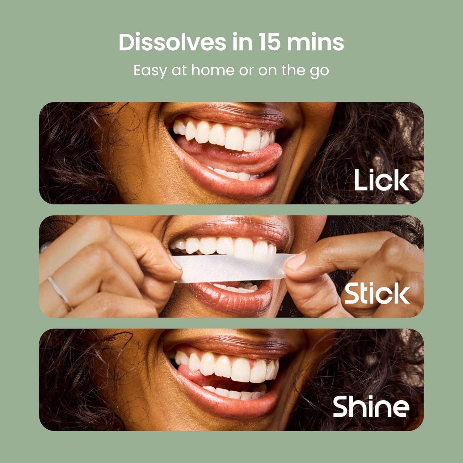 image:imagequip Ritual Dissolvable Teeth Whitening Strips PeroxideFree for Sensitive Teeth FastActing 15Minute Whitening Mint Flavor with Coconut Oil 40 Strips 20 Treatments