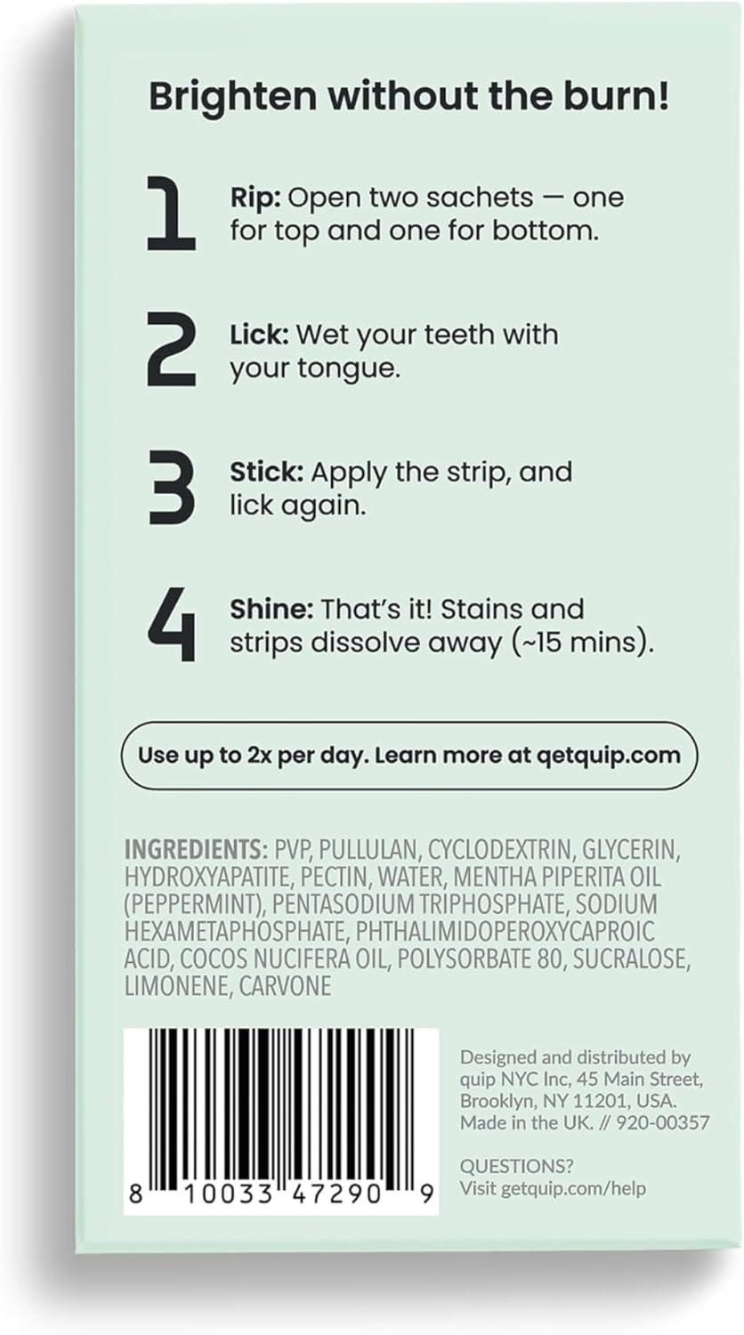 image:imagequip Ritual Dissolvable Teeth Whitening Strips PeroxideFree for Sensitive Teeth FastActing 15Minute Whitening Mint Flavor with Coconut Oil 40 Strips 20 Treatments
