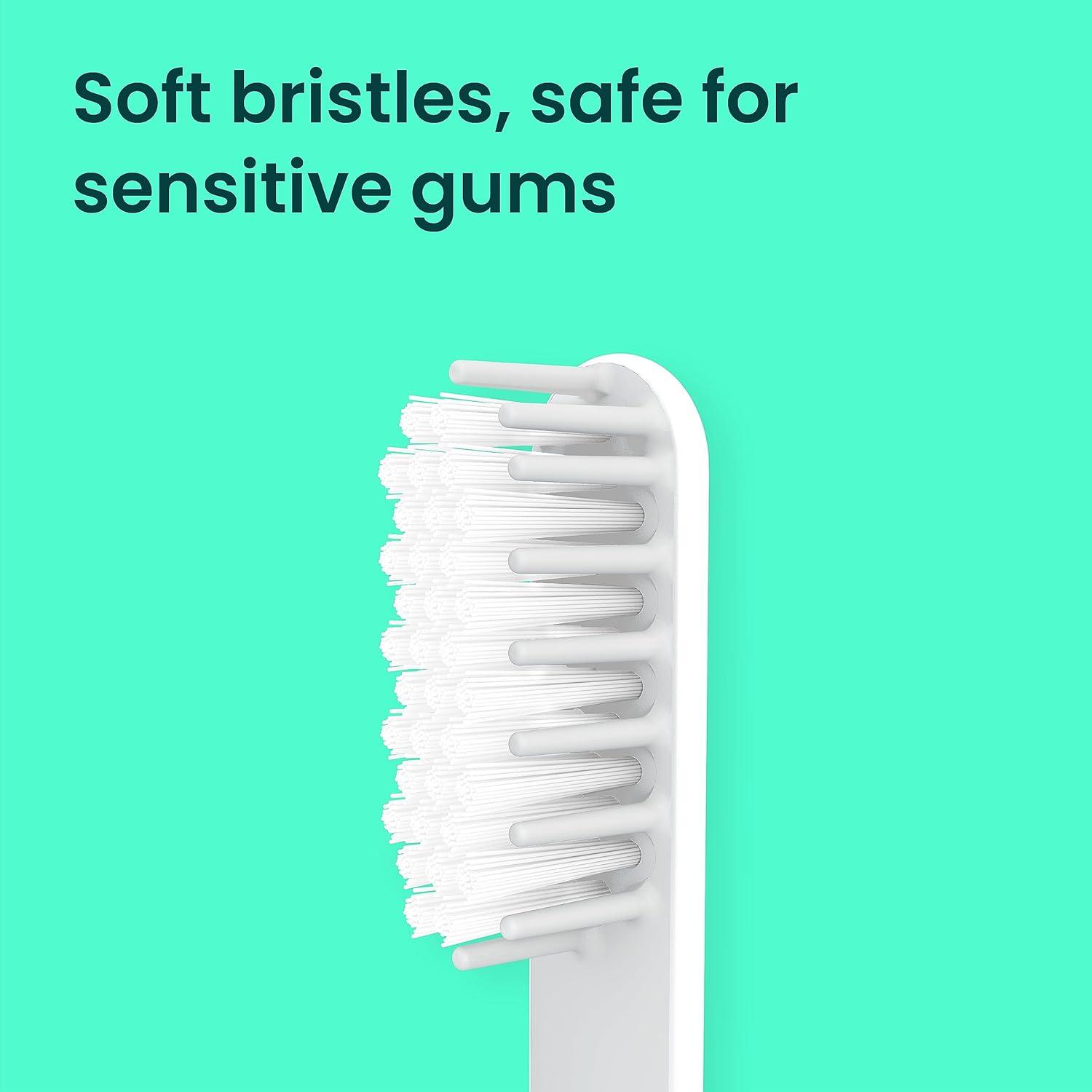 image:imagequip Sonic Toothbrush Replacement Heads for Adults 3 Pack Verified quip Standard Brush Head Refills for Electric Toothbrushes Soft Bristles Compact amp Flexible Last 3 Months Each1 Count Pack of 3
