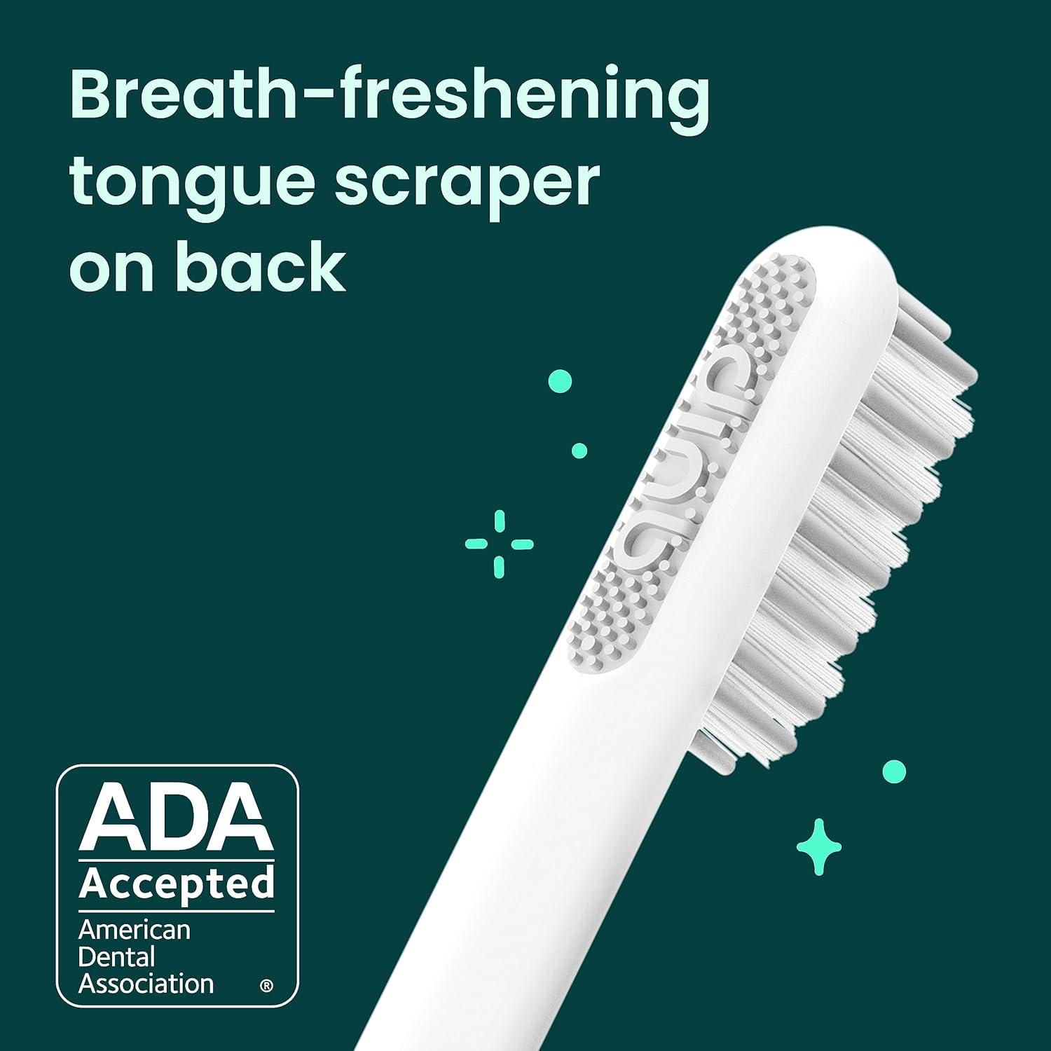 image:imagequip Sonic Toothbrush Replacement Heads for Adults 3 Pack Verified quip Standard Brush Head Refills for Electric Toothbrushes Soft Bristles Compact amp Flexible Last 3 Months Each1 Count Pack of 3