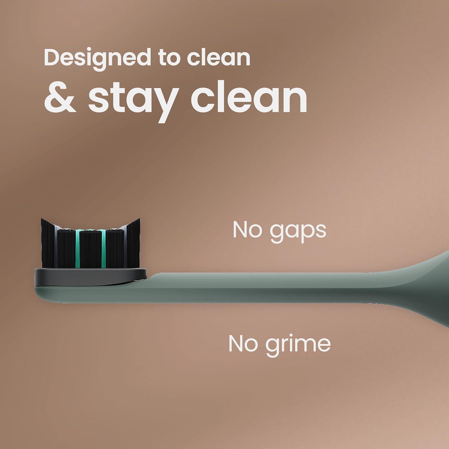 image:imagequip Ultra Brush Pod Refill Heads 4 Pack Verified quip Brush Head Refills for Sonic Electric Toothbrushes Soft Bristles Compact Last 3 Months Each BlackBlack