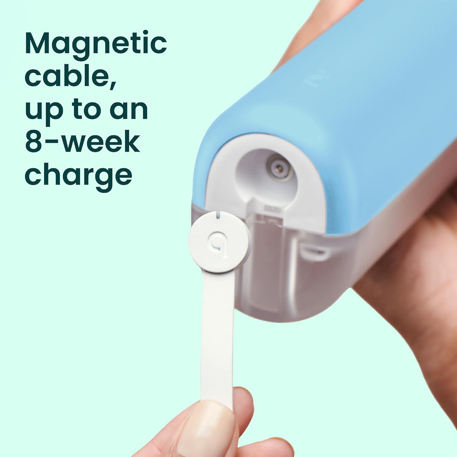 image:imagequip Water Flosser with Replacement Tip Cordless Water Flosser with Adjustable Pressure Teeth Cleaner Pick with 360 Degree Rotating Replaceable Tip Rechargeable Water Dental Pick AllBlackSky Blue