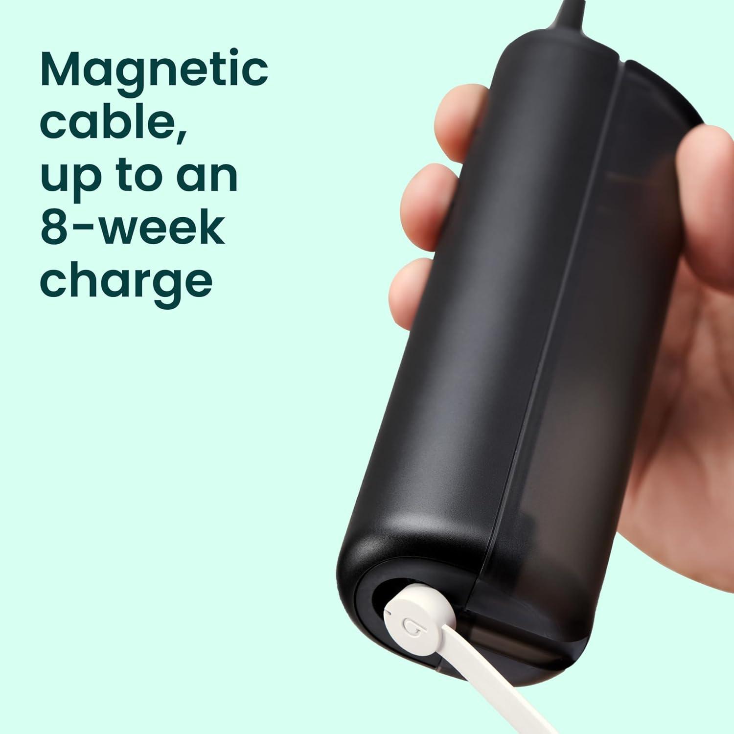 image:imagequip Water Flosser with Replacement Tip Cordless Water Flosser with Adjustable Pressure Teeth Cleaner Pick with 360 Degree Rotating Replaceable Tip Rechargeable Water Dental Pick AllBlackAll Black