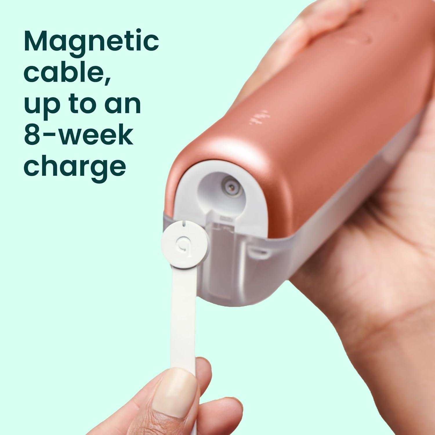 image:imagequip Water Flosser with Replacement Tip Cordless Water Flosser with Adjustable Pressure Teeth Cleaner Pick with 360 Degree Rotating Replaceable Tip Rechargeable Water Dental Pick AllBlackCopper