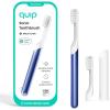 image:imageQuip Metal Sonic Electric Toothbrush for Adults  Time Travel amp Soft Bristles with Travel Case amp Replacement Brush Head  3 Month Battery Life Faded BlueIndigo