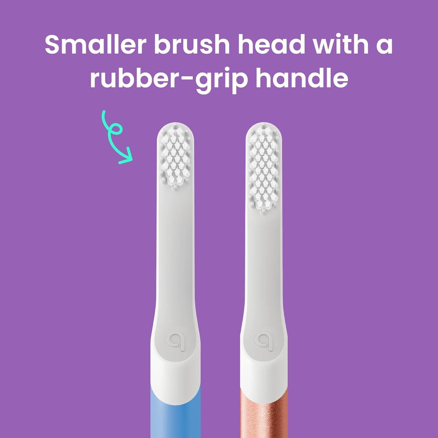 image:imageQuip Sonic Toothbrush for Kids Timed Electric Toothbrush with Small Replaceable Brush Head Soft Bristles Rubber Handle 3 Month Battery Life Travel Toothbrush BlueBlue