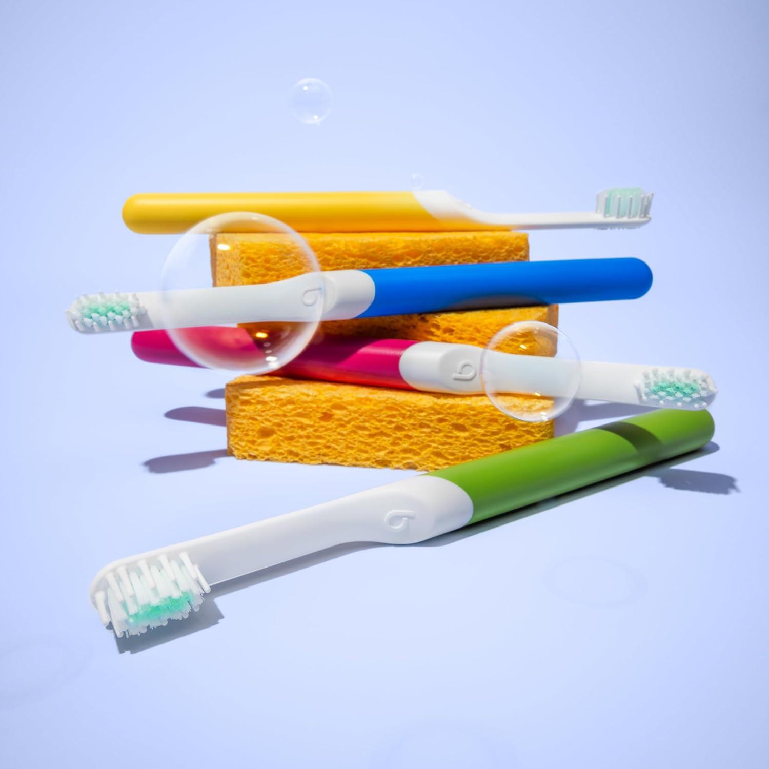 image:imageQuip Sonic Toothbrush for Kids with Timer Includes Extra Brush Head and Travel Cover Mount Electric Soft Bristle Refill Head Plastic Handle 3 Month Battery Life YellowYellow